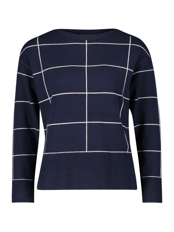 

Пуловер Betty Barclay Strickpullover langarm, цвет Patch Dark Blue/Nature