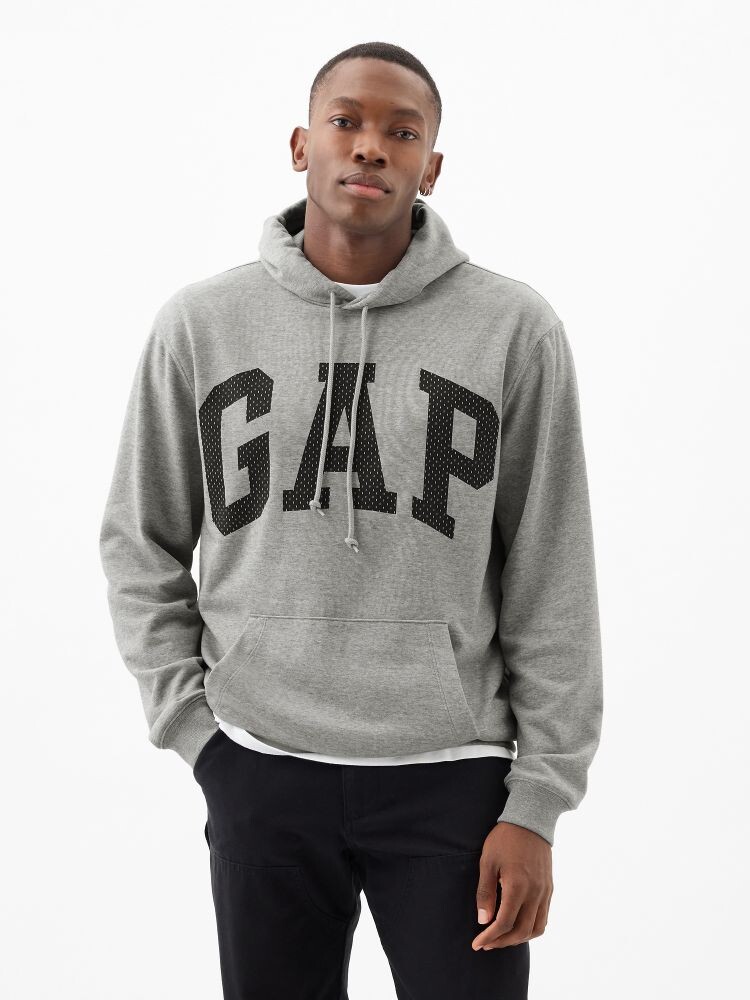 

Толстовка с логотипом и капюшоном Gap, серый