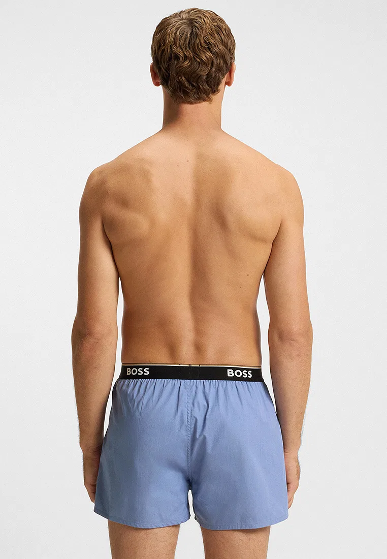 Пижамные шорты, 2 шт., хлопок, BOSS Bodywear, синий/мультиколор — фото 4