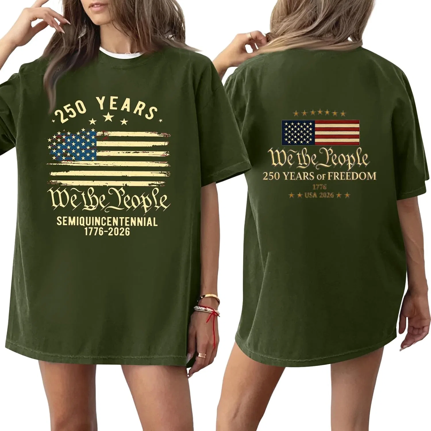 Футболка женская с принтом 250 Anniversary, 1-dark Green