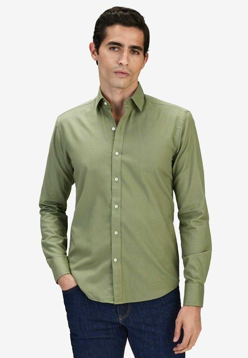 

Рубашка TWILL SOLID BUTTON UP John Henric, зеленый