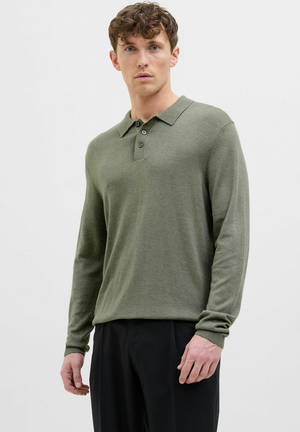 

Рубашка поло EIN - Long sleeved top Jack & Jones PREMIUM, светло-зеленый