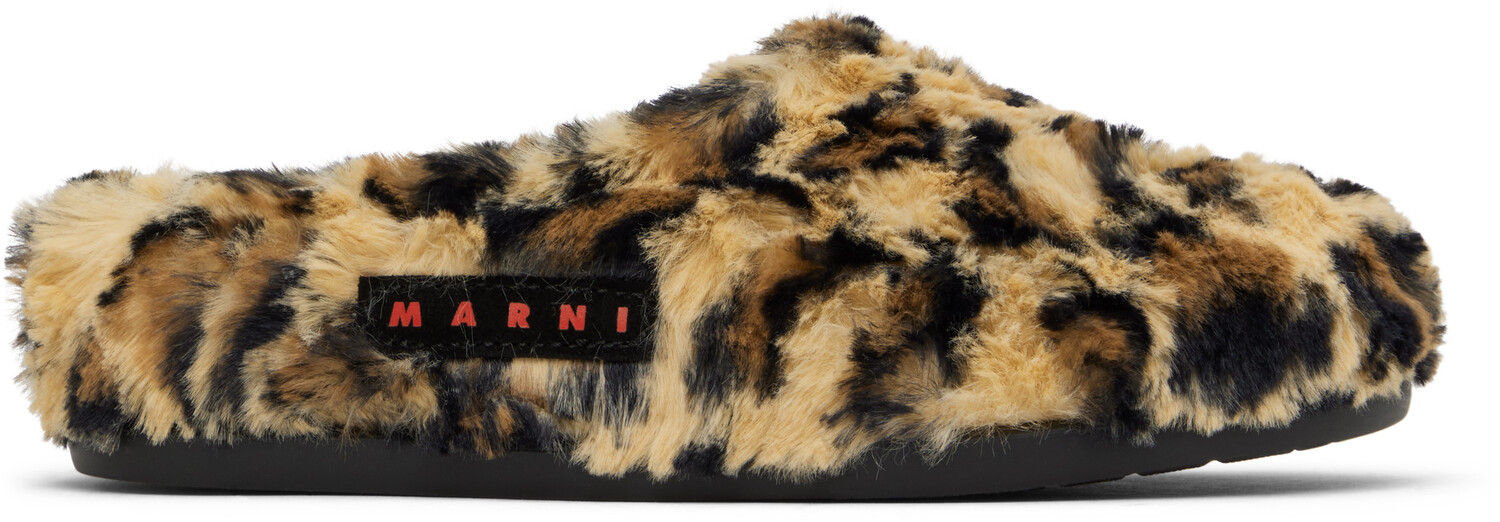 

SSENSE Эксклюзивные детские бежевые и черные мюли Fussbett Sabot Marni