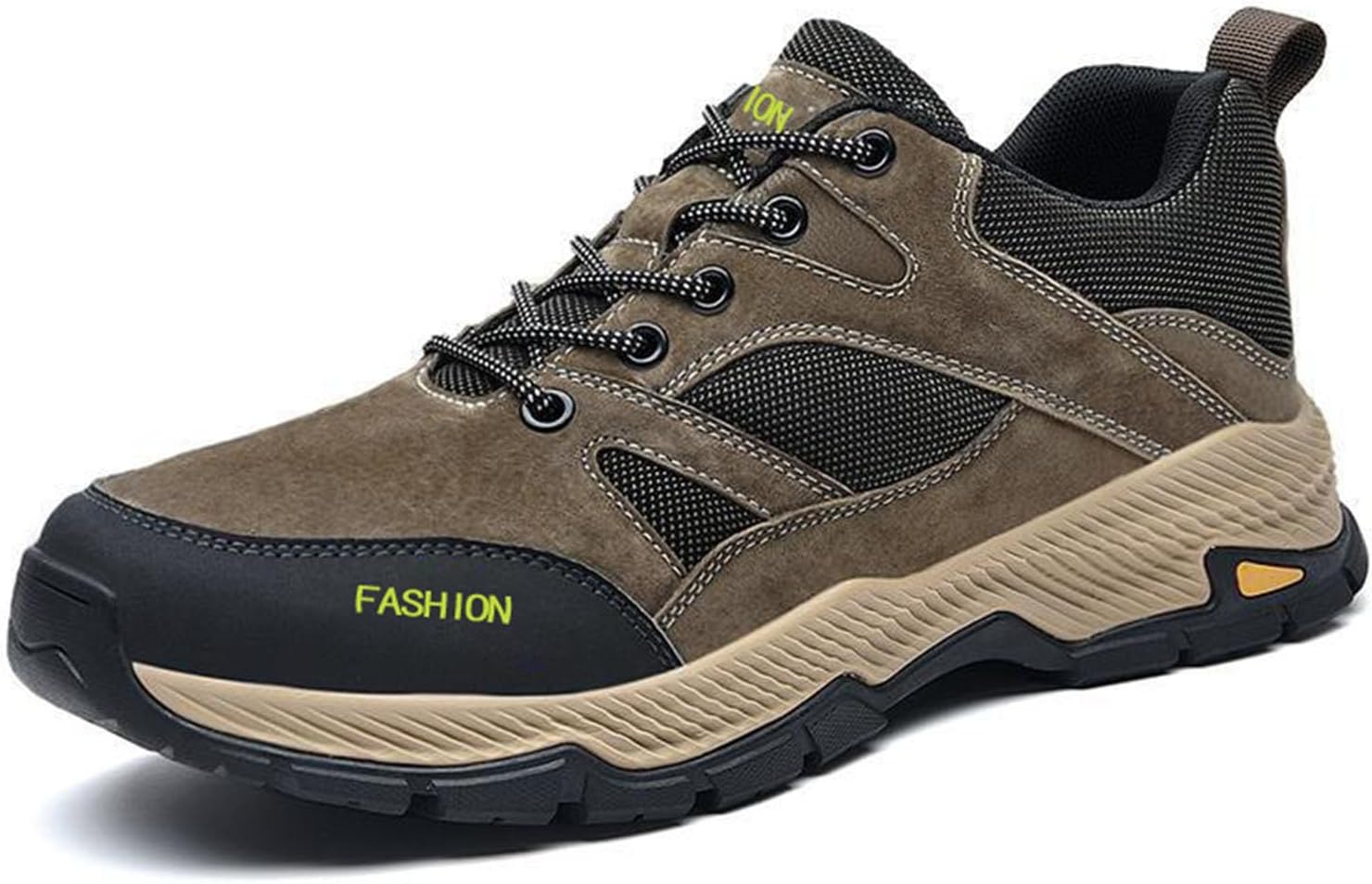 

Мужские летние спортивные кроссовки с плоской мягкой подошвой, противоскользящие, с эластичной шнуровкой, сетчатые, дышащие, для бега и походов, повседневного стиля, размер 9 Generic, коричневый