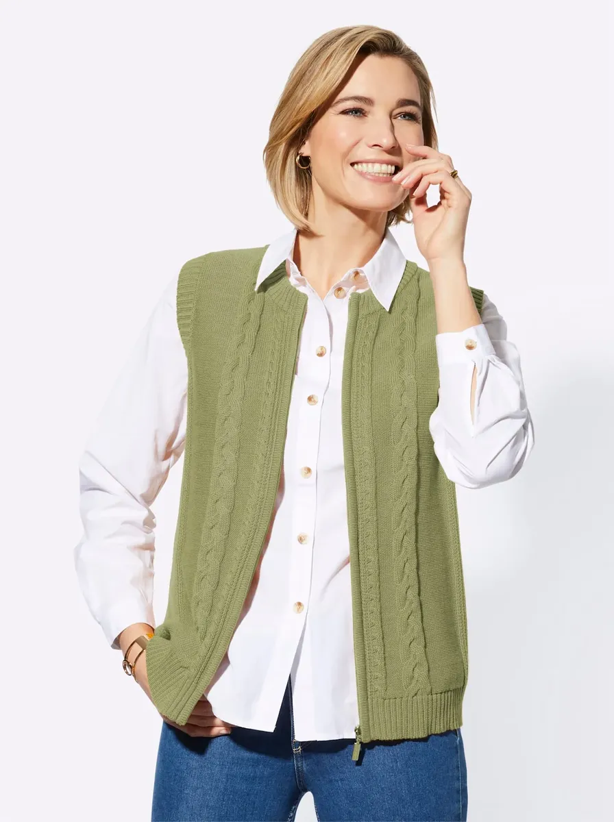 

Casual Looks Вязаный жилет, зеленый