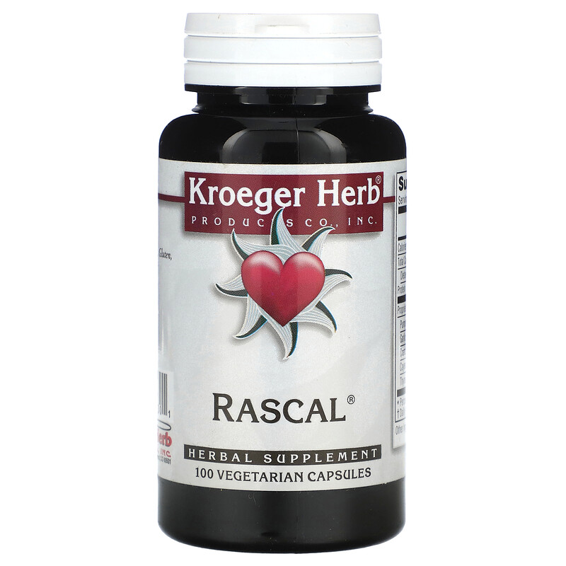 

Kroeger Herb Co, Rascal, 100 вегетарианских капсул