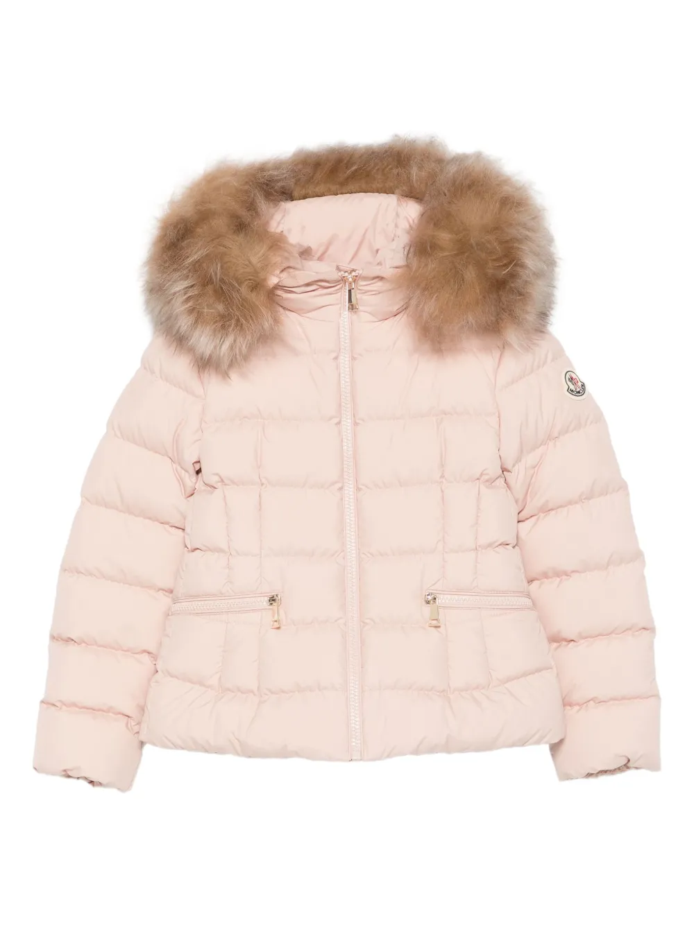 

Пуховик Boedette с капюшоном Moncler Enfant, розовый