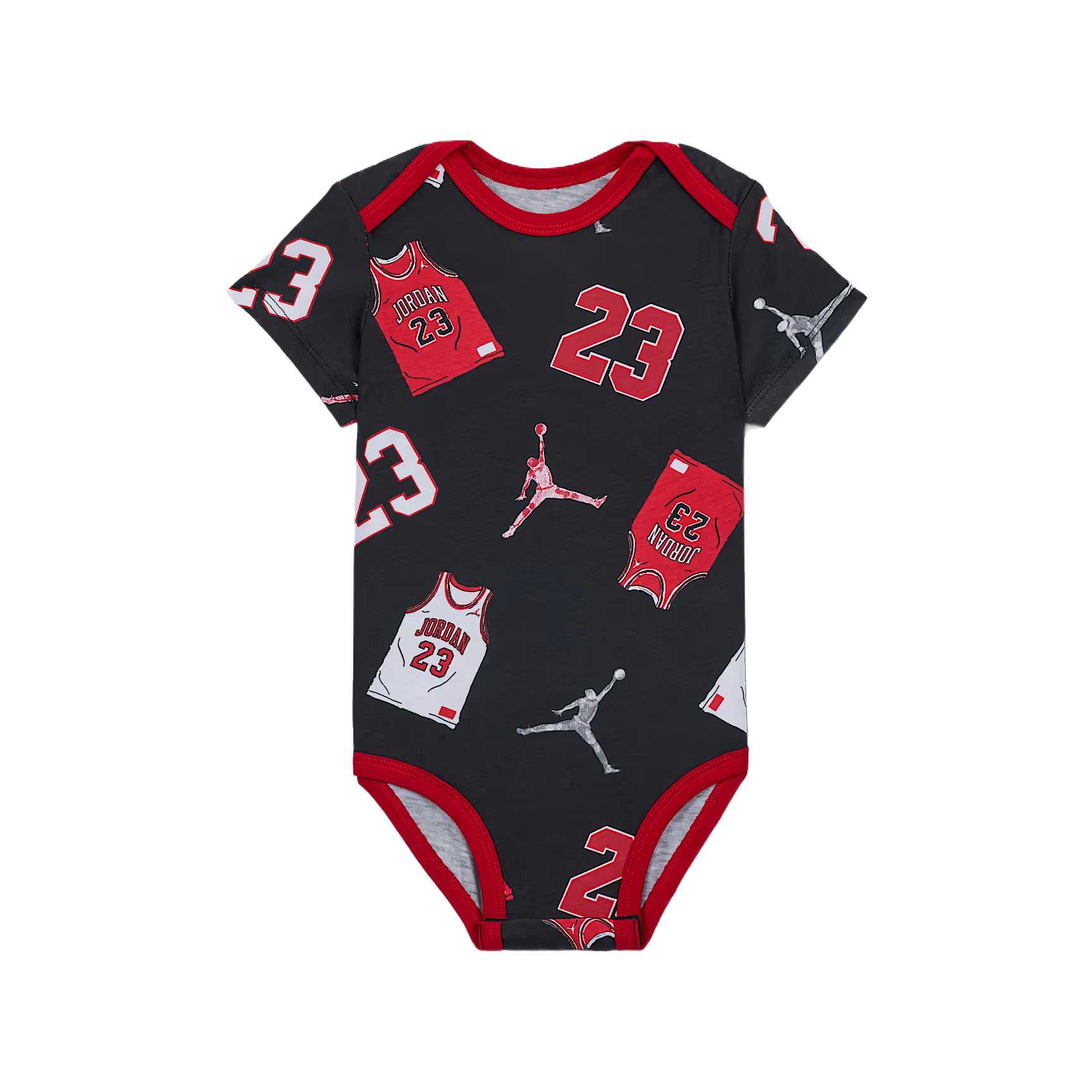 Комбинезон 23 Jersey SS25 набор из 3 штук для младенцев и малышей Jordan, черный — фото 3