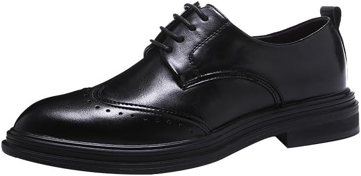 

Мужские оксфорды Santimon, заостренный носок, зернистая кожа, черные, вечерние, для официальной свадьбы, деловой повседневный стиль, дерби