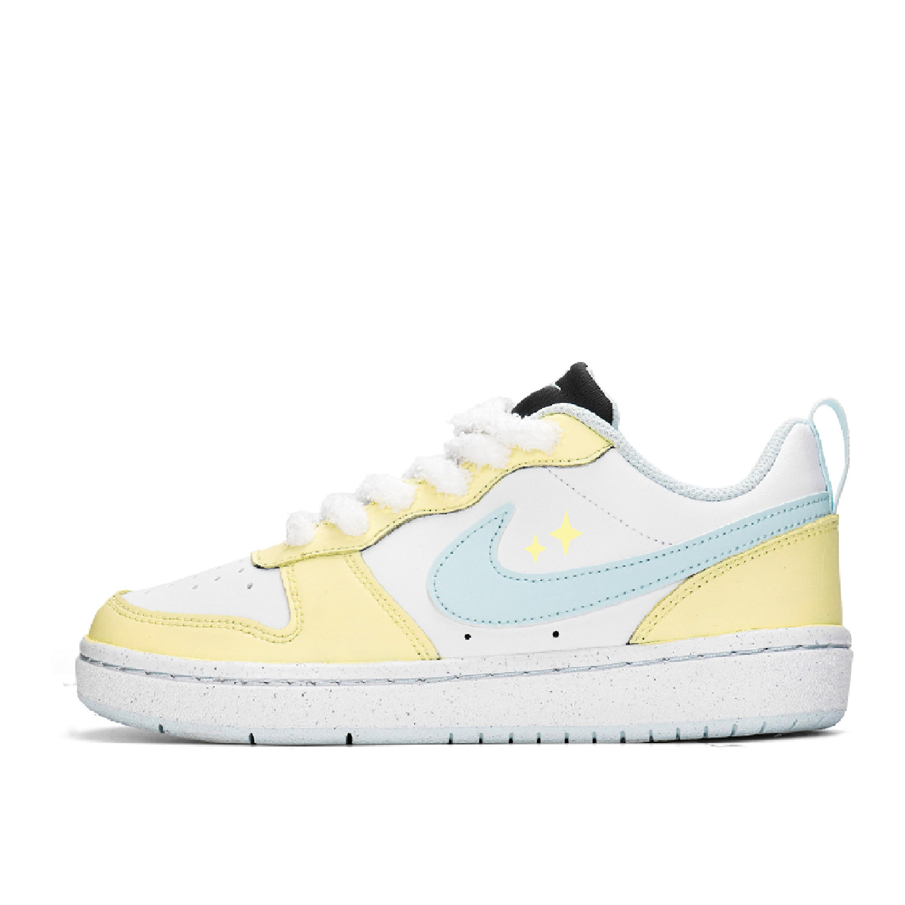 

Nike Детские кроссовки для скейтбординга Court Borough Cream Egg Tart с нескользящей подошвой и износостойким кремом для подростков