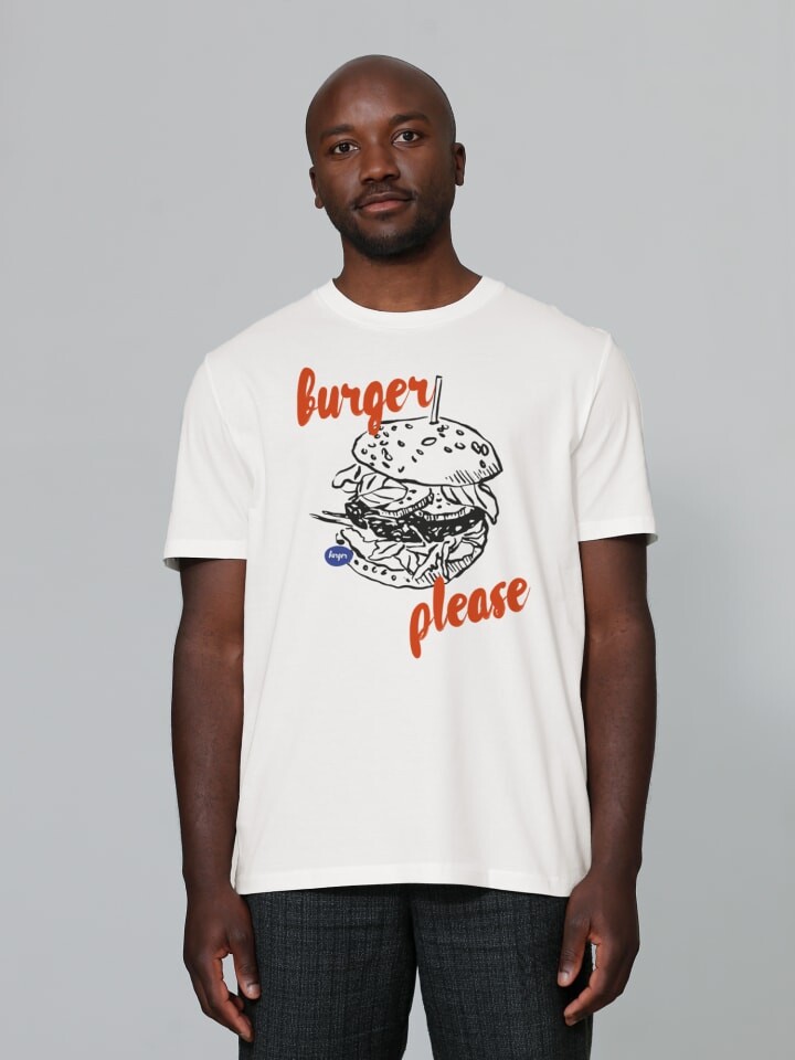 

Футболка wat Apparel T-Shirt Burger please, белый