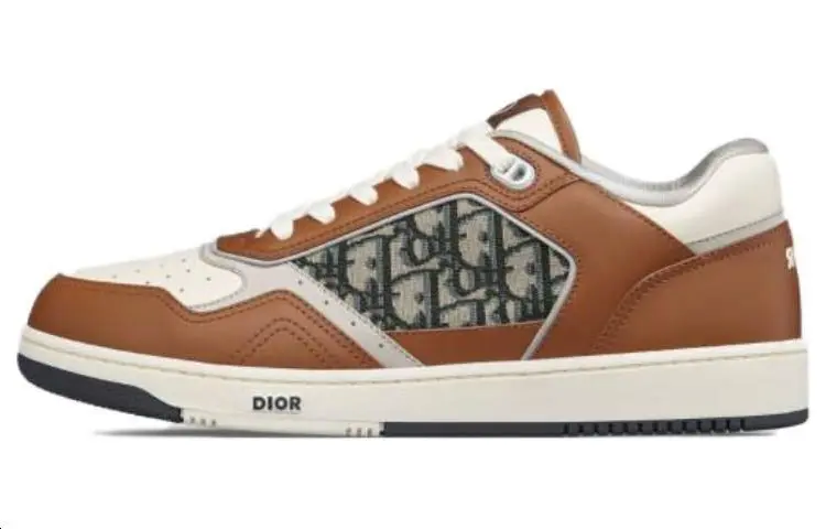 Кроссовки Dior B27 Low, коричневый / кремовый