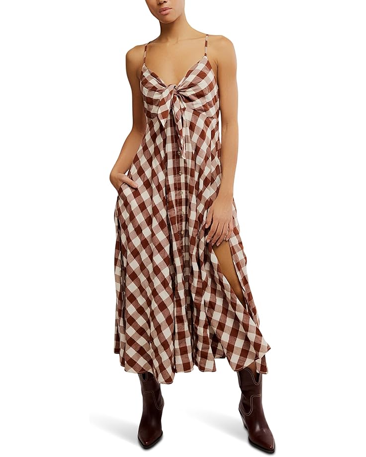 

Платье Free People Via Midi, цвет Brown Combo Everly