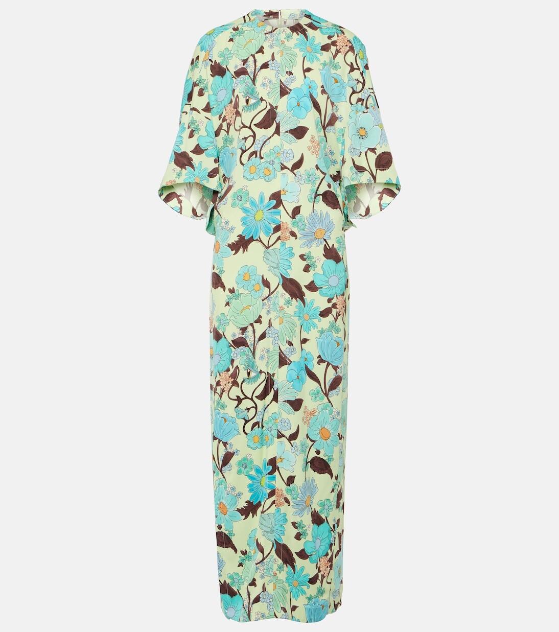 

Платье макси с накидкой Stella Mccartney, мультиколор