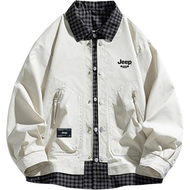 

Куртка Unisex Shirt Collar Moderate Mock Two Piece Jeep, белый