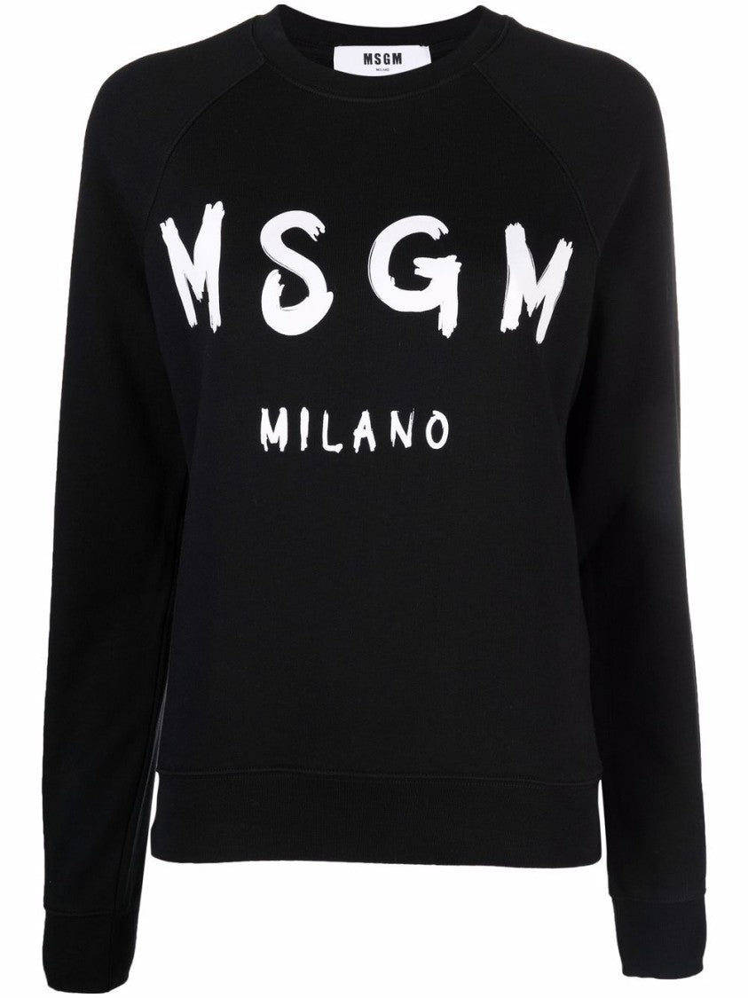 

Свободный свитшот с регланными рукавами MSGM, черный