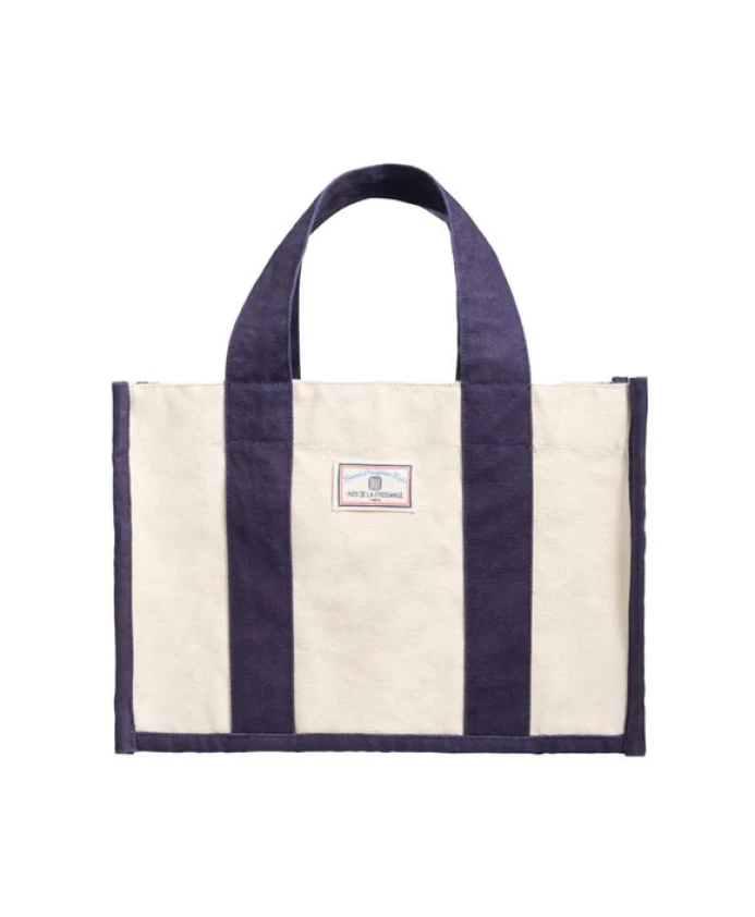 

Сумка-Шоппер Alicia темно-синего цвета Ines De La Fressange Paris, бежевый