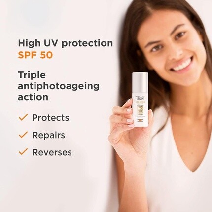 ISDIN FotoUltra Age Repair Color Fusion Water SPF 50 Тонированный солнцезащитный крем для лица 50 мл — фото 3