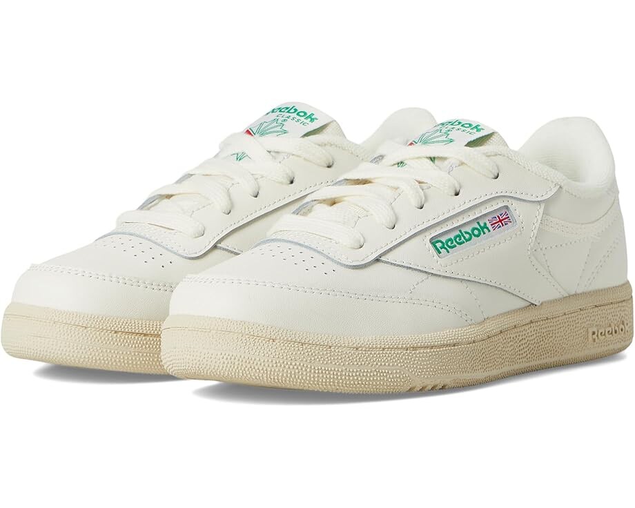 

Кроссовки Reebok Kids Club C, цвет Chalk/Chalk/Glen Green
