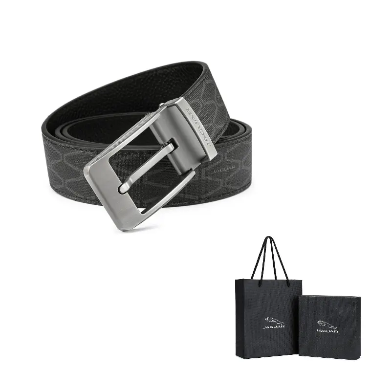 

JAGUAR Кожаный ремень мужской PVC Black 3,5 см