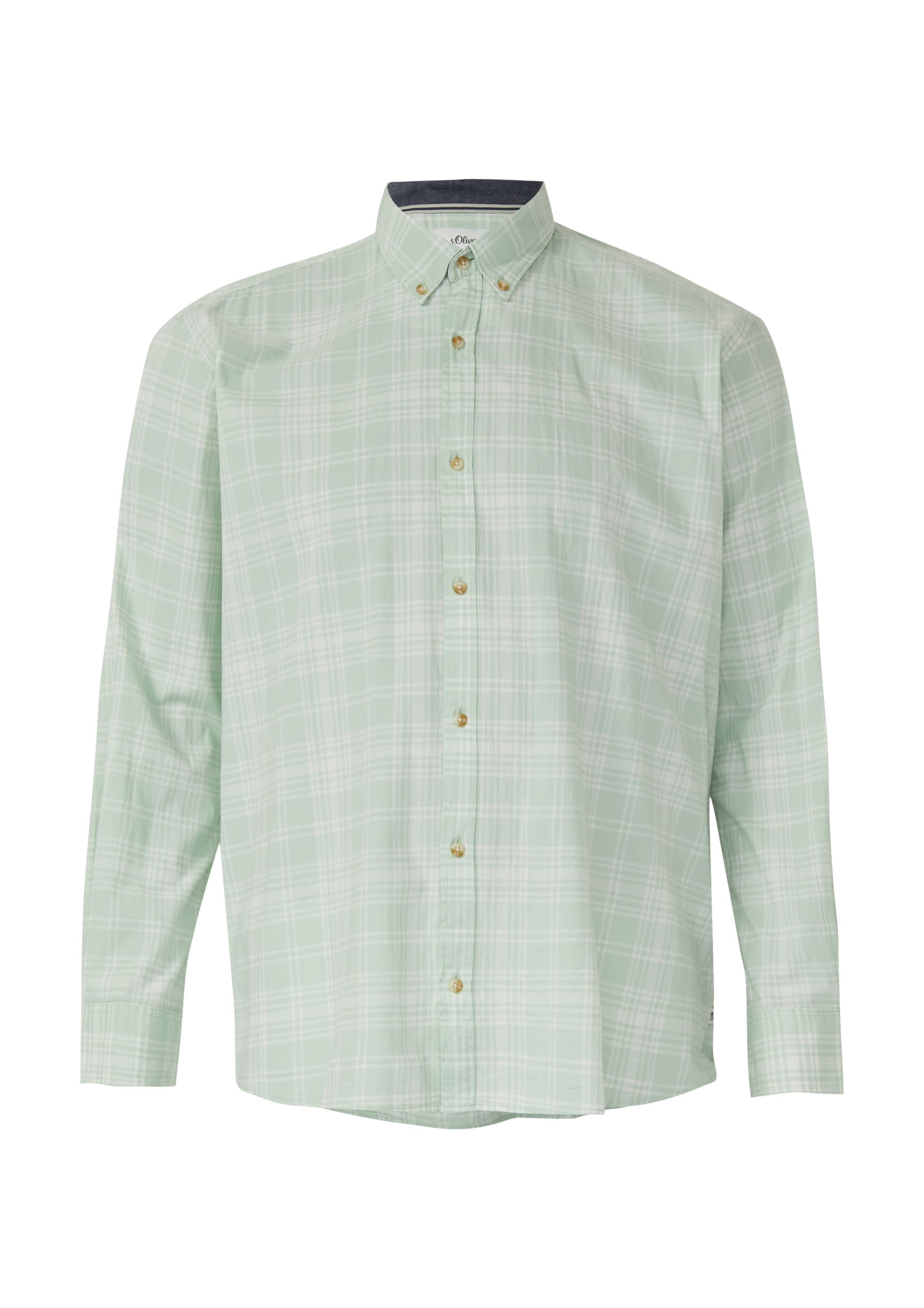 

s.Oliver Рубашка на пуговицах светлого зеленого цвета Regular fit