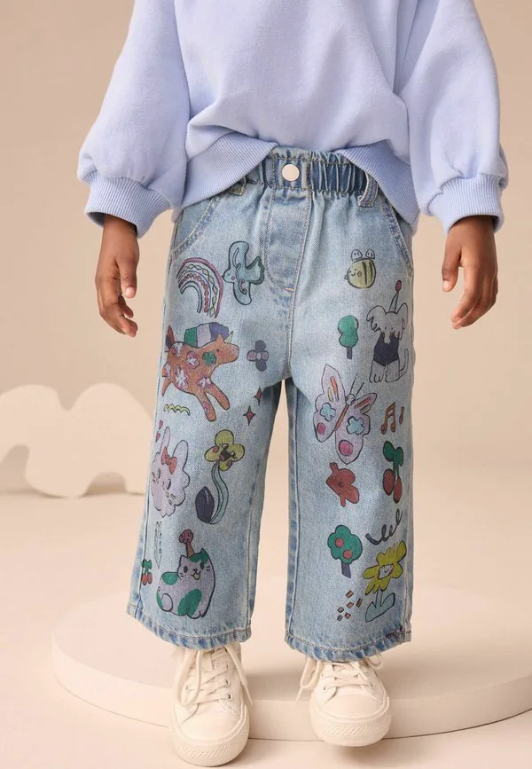 Джинсы прямого кроя с принтом и характером. Next, Denim — фото 3