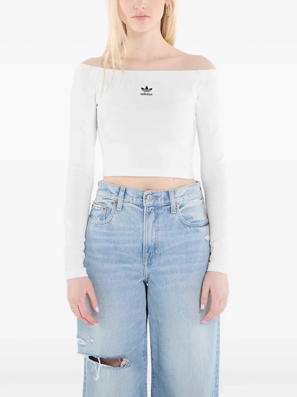 Футболка Ess rib ls Adidas, белый