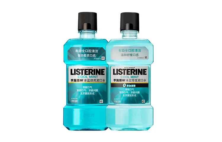Listerine Освежающий ополаскиватель для полости рта Ice Blue Zero Degrees, 500 мл + 500 мл — фото 2