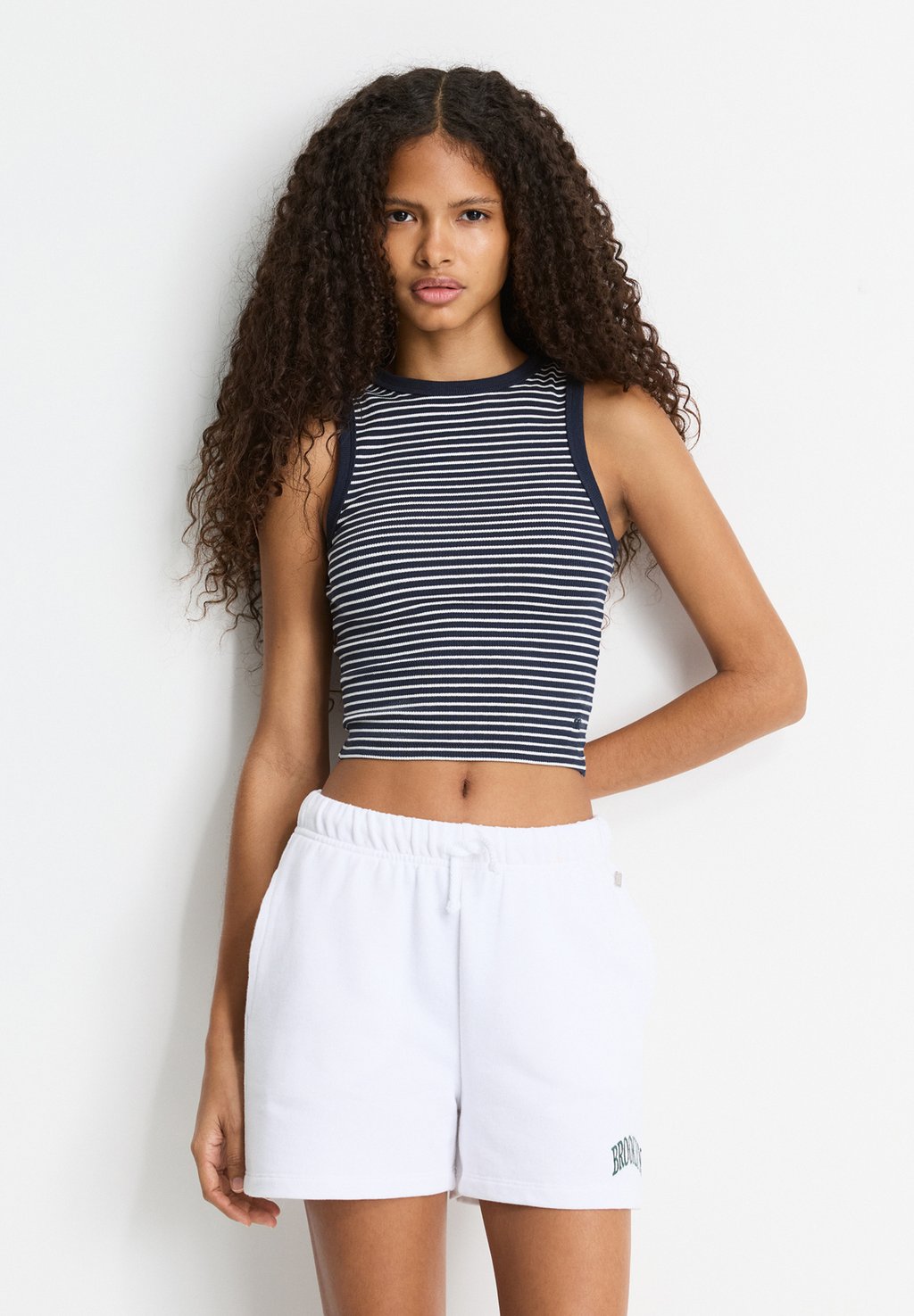 

Топ STRIPED PULL&BEAR, темно-синий