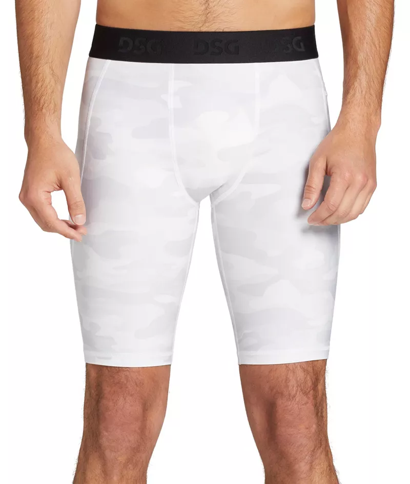 

Мужские шорты с компрессионными карманами DSG 10 дюймов, цвет Pure White Perfect Camo