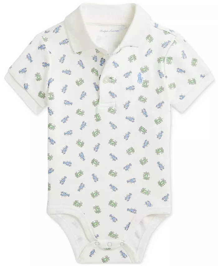 

Боди для мальчиков из хлопка с принтом Polo Ralph Lauren, мультиколор