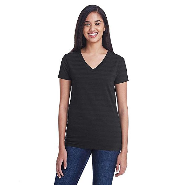 

Женская футболка с V-образным вырезом Threadfast Apparel, Black Invisible Stripe, Черный, Женская футболка с V-образным вырезом Threadfast Apparel, Black Invisible Stripe