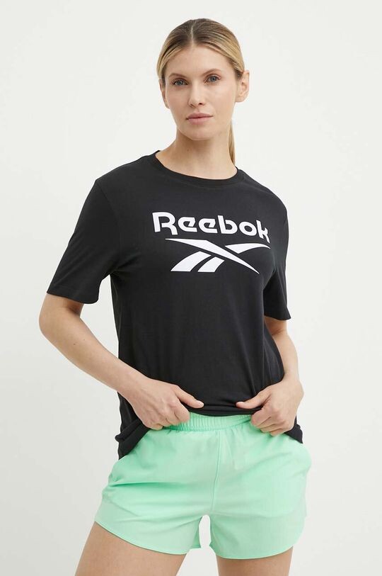 

Фирменная хлопковая футболка Reebok, черный