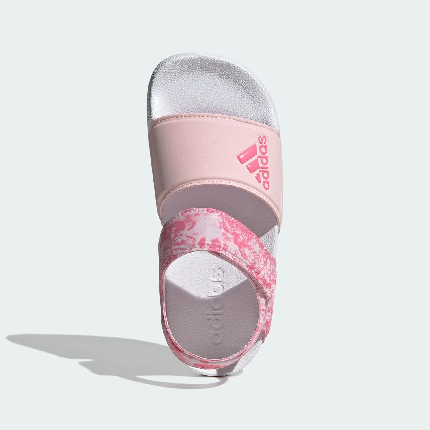 Сланцы Adidas Kids Adilette, розовый/белый — фото 2