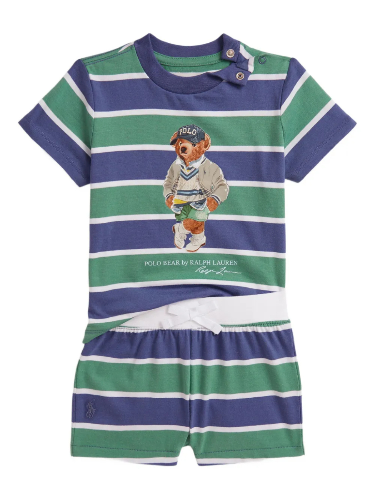

Комплект из полосатых шорт POLO RALPH LAUREN KIDS, синий
