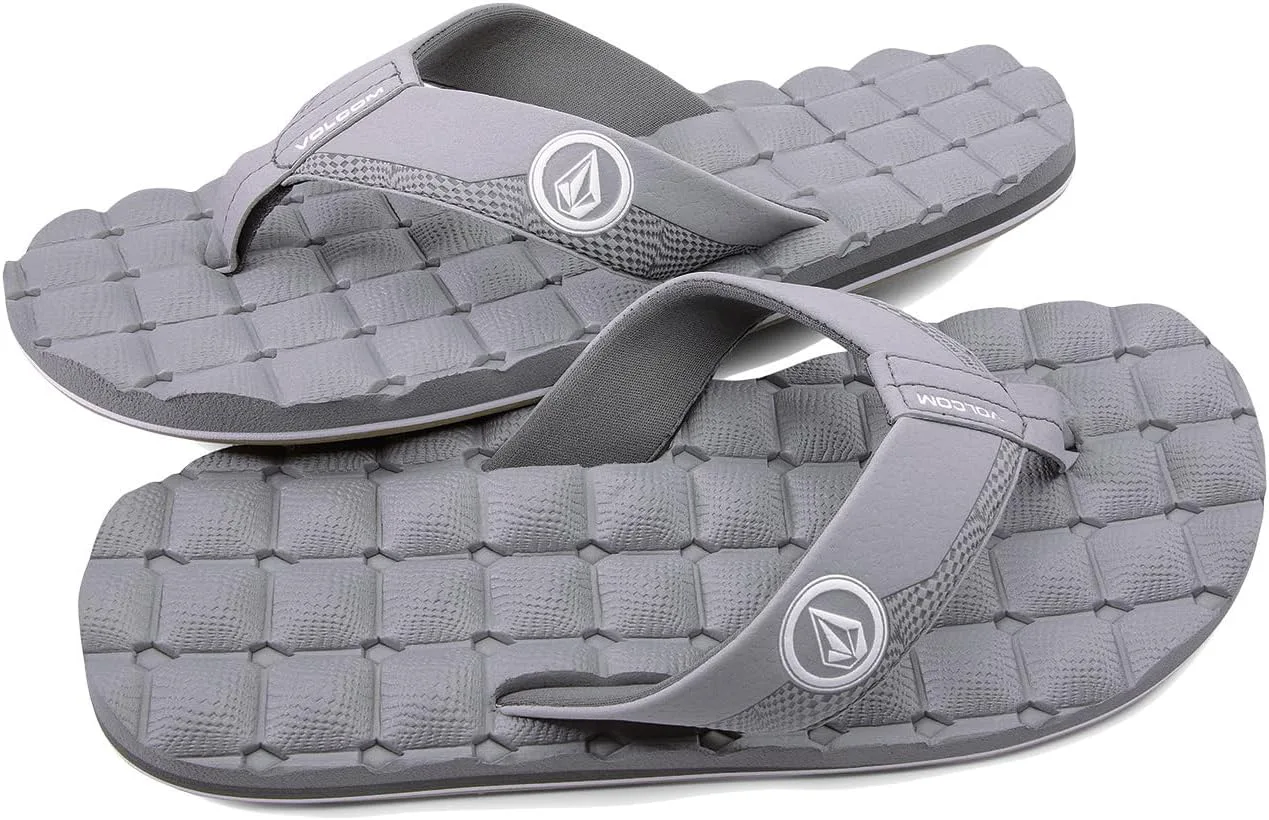 Мужские шлепанцы Volcom Recliner, светло-серый — фото 3
