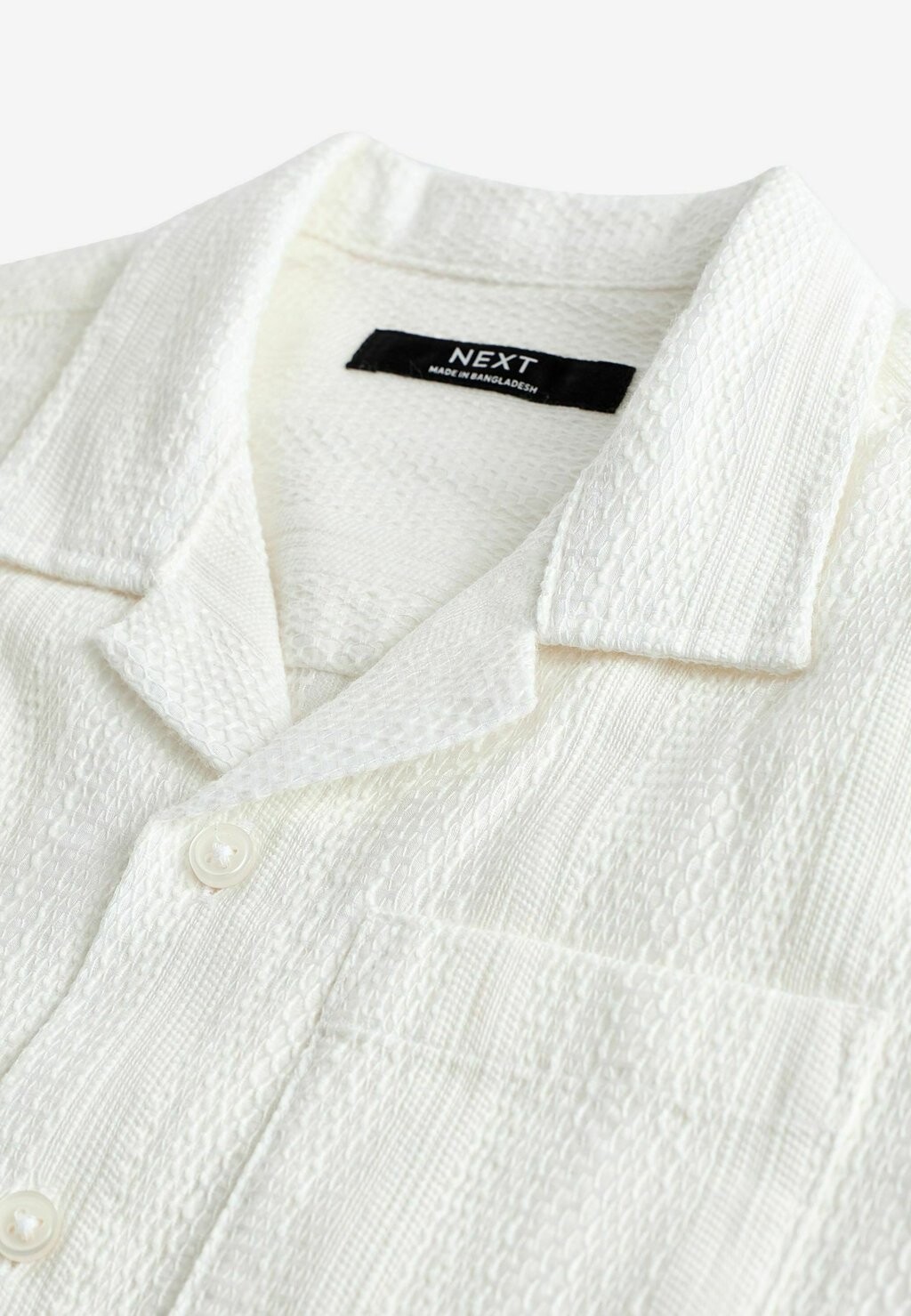 

Рубашка Short Sleeves Textured Stripe Next, белая