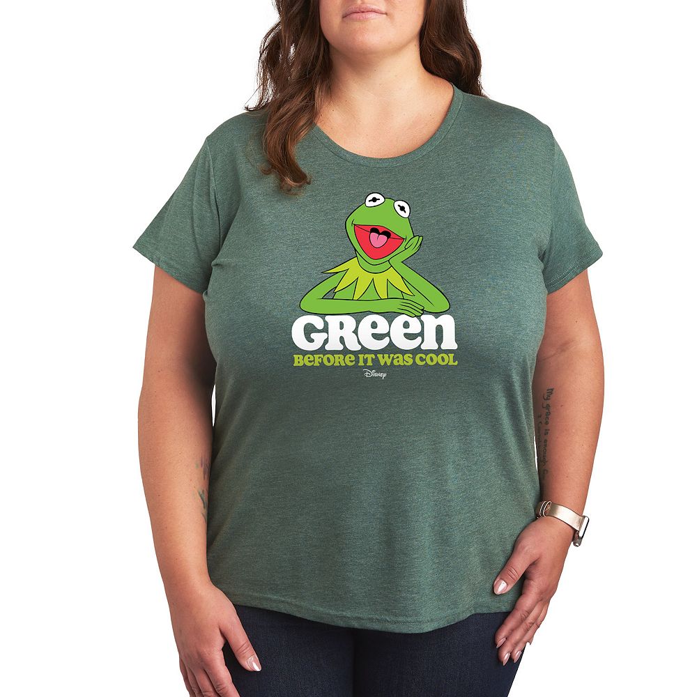 

Футболка Disney's The Muppets Kermit Plus Green с рисунком «До того, как это было круто», цвет Heather Green