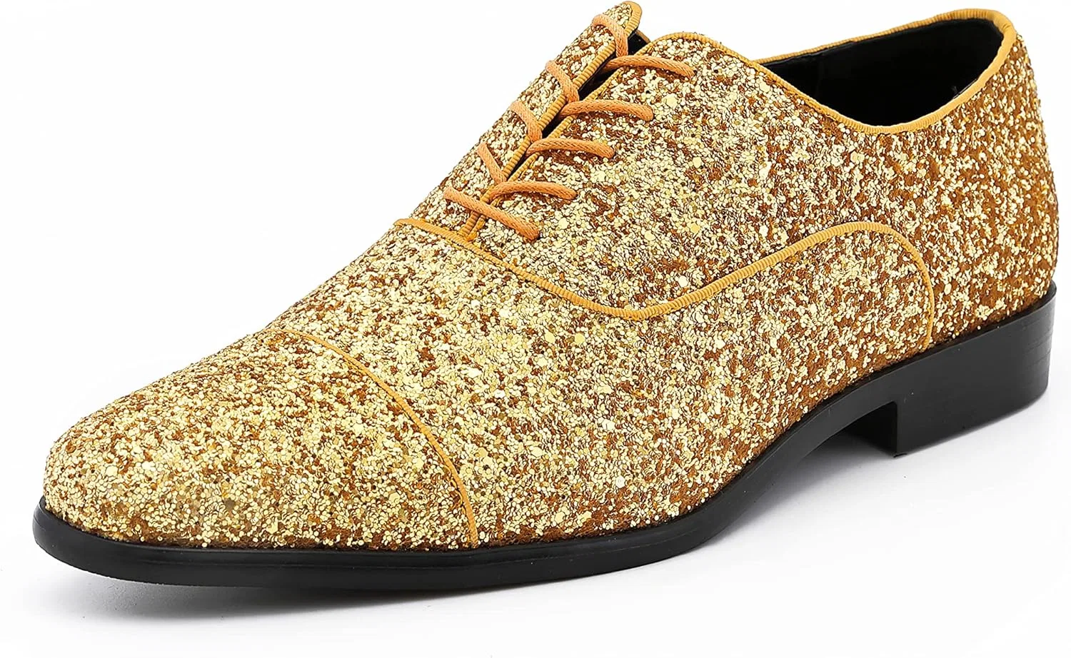 Оксфорды мужские с блестками, Gold (Lawrence) Amali