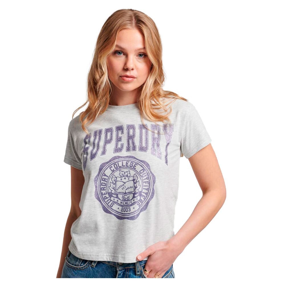 

Футболка Superdry College Scripted Graphic, серый