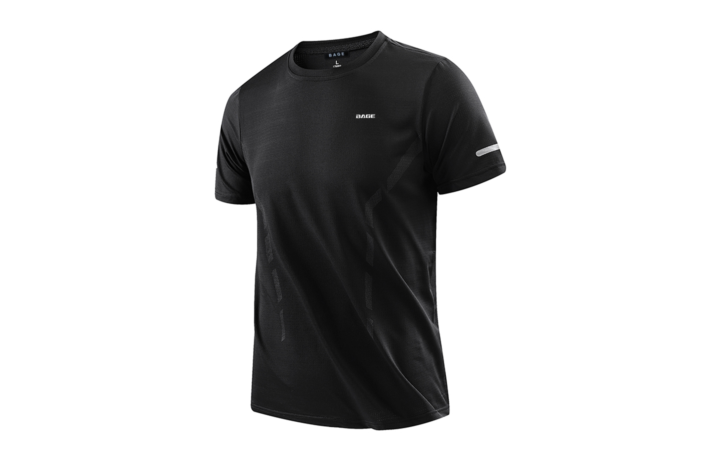 

Футболка Unisex с коротким рукавом и круглым вырезом, свободного кроя, повседневная BAGE, черный