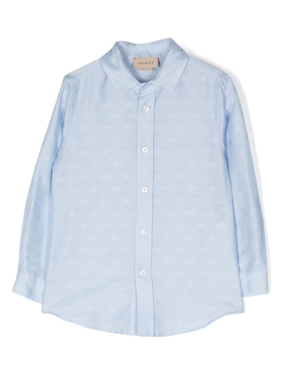 

Gucci Kids рубашка с логотипом Double G, синий