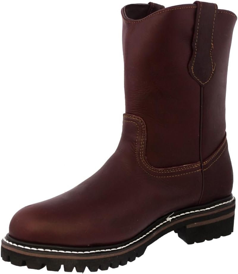 

Мужские ботинки El Presidente Mens 700TR3 бордового цвета из кожи, стиль Work, с мягким носком