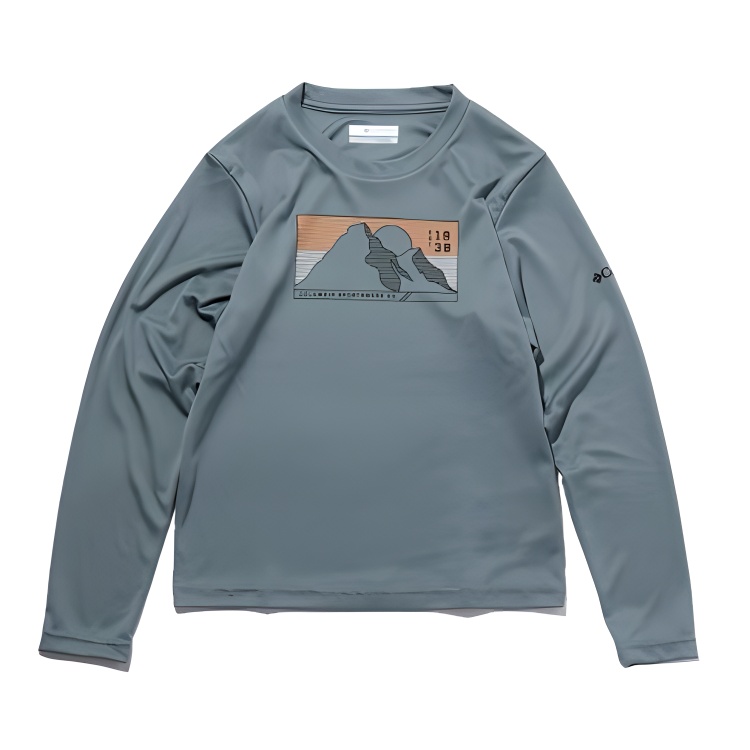 

Детская футболка с круглым вырезом Columbia, cyan