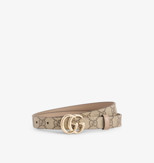 

Ремень двусторонний из кожи и холста Gg Marmont Gucci, мультиколор