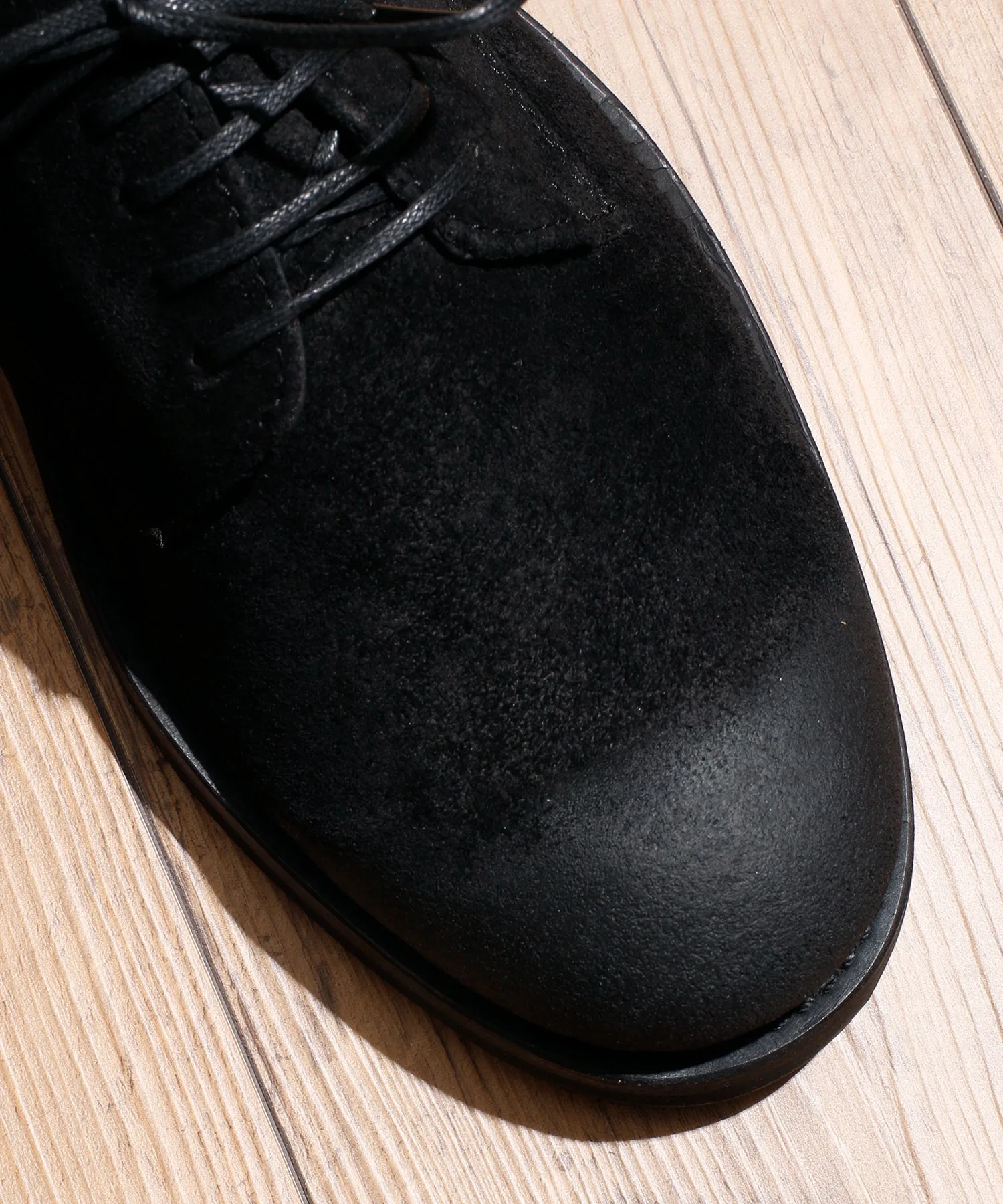 Мужские дерби из натуральной кожи BICASH Derby Plain Toe Leather Lace-Up Shoes 037 чёрные — фото 3
