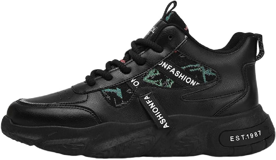 

Мужские кроссовки Lexamen с модной тенденцией цветных блоков, повседневные, с толстой подошвой, дышащие, противоскользящие, легкие, на молнии, черный