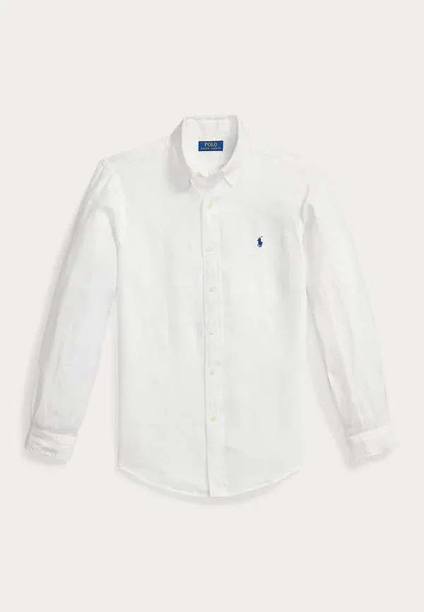 Рубашка из льна с кастомизированной посадкой Polo Ralph Lauren, белый — фото 4
