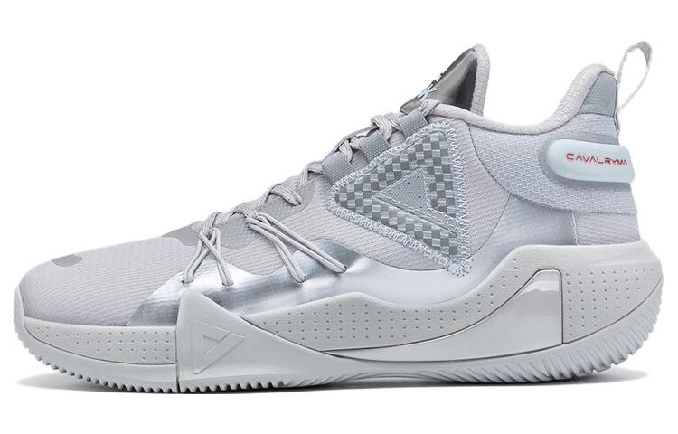 

PEAK Кроссовки баскетбольные Mid Top Cavalry с амортизацией, устойчивые к истиранию и ударам, мужские, ледяной серый
