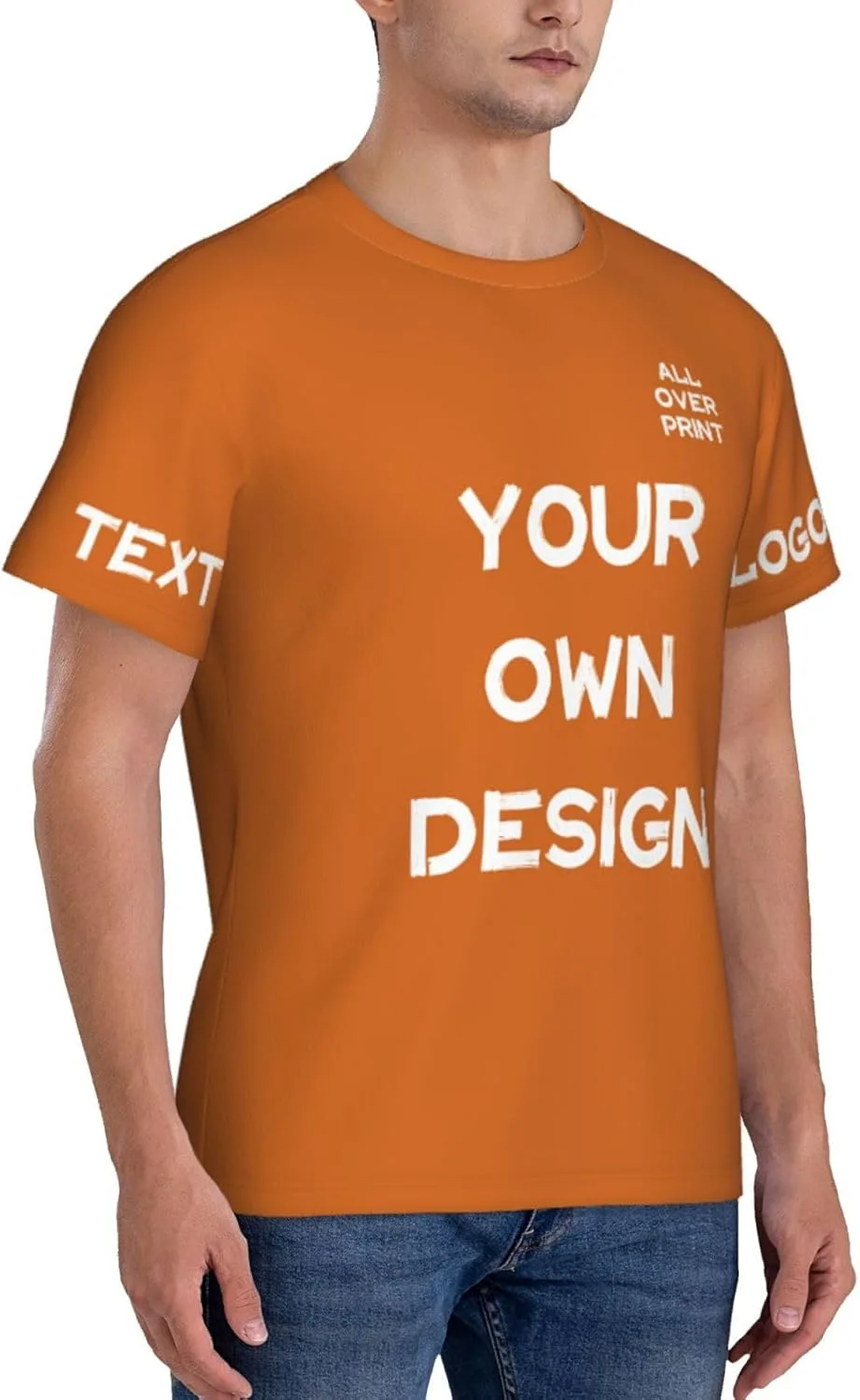 Футболка с принтом Custom Shirt с логотипом и текстом — фото 4